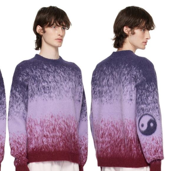 Madhappy Brushed Knit Gradient Llama-Blend Sweater – Wildberry Purple (M, NWT) - Picture 1 of 11